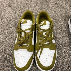 Nike Olive and White Athletic Shoes
